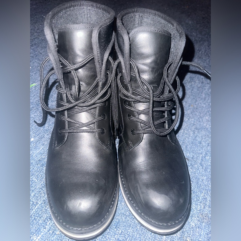 Aldo Canigliari Leather Combat Boots